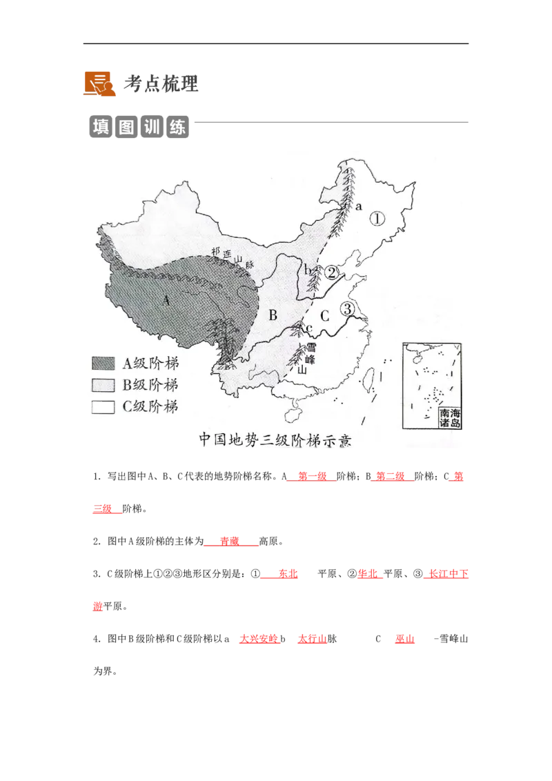专题16地形、地势和气候（讲义）（解析版）-2023年中考地理一轮复习讲练测_7地理中考复习_2023年中考复习资料_一轮复习_2023年中考地理一轮复习讲练测