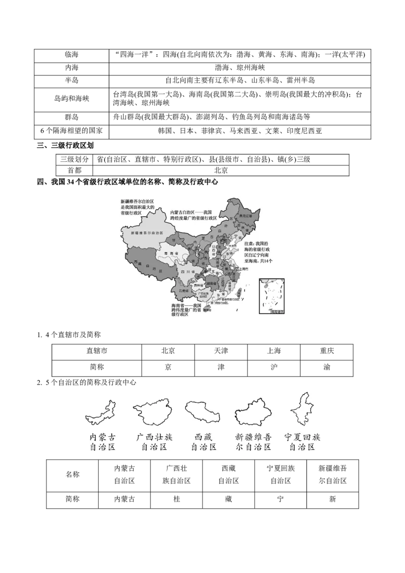 专题11从世界看中国-2023年中考地理总复习真题探究与变式训练（全国通用）（原卷版）_7地理中考复习_2023年中考复习资料_专项复习_2023年中考地理总复习真题探究与变式训练（全国通用）