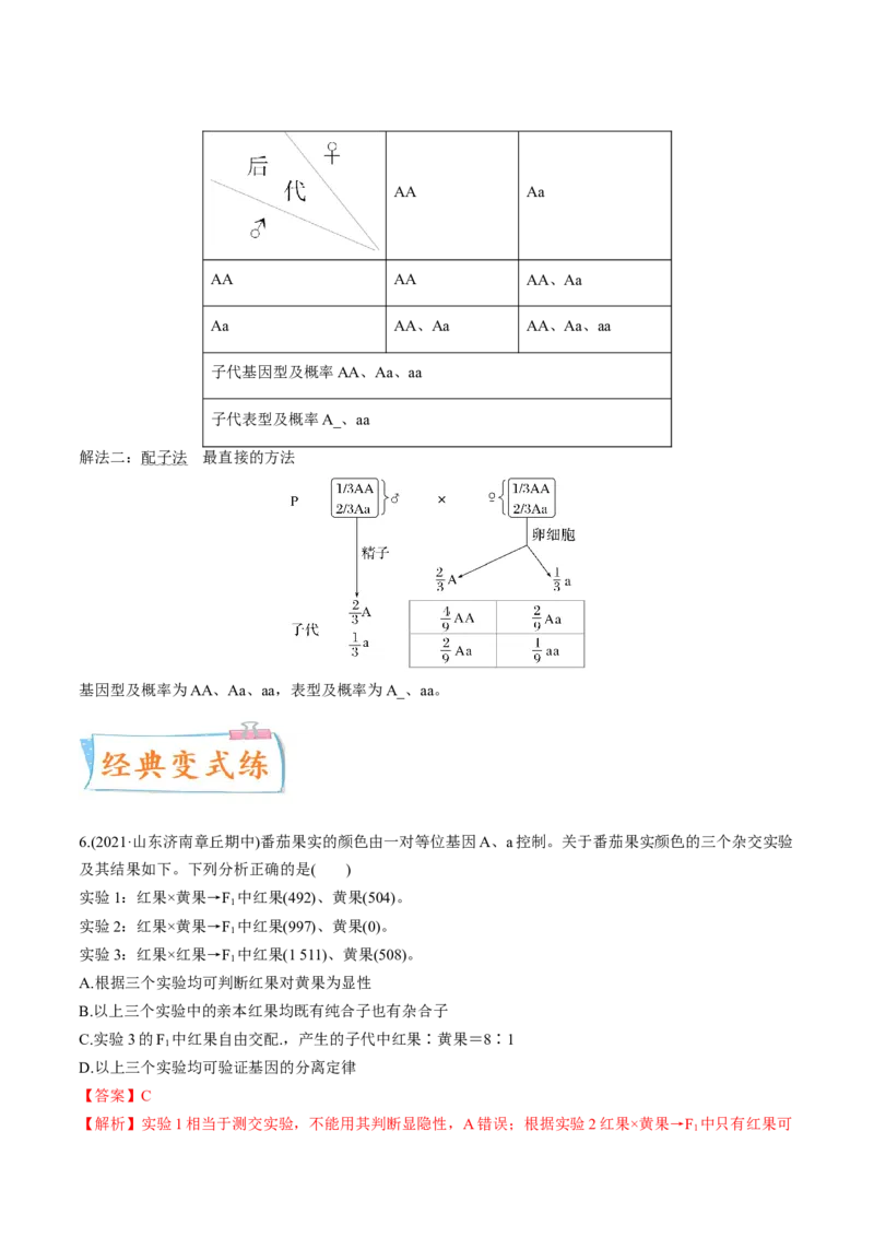 考向09基因的分离定律-备战2023年高考生物一轮复习考点微专题（全国通用）（解析版）(1)_通用版（老高考）复习资料_2023年复习资料_一轮复习