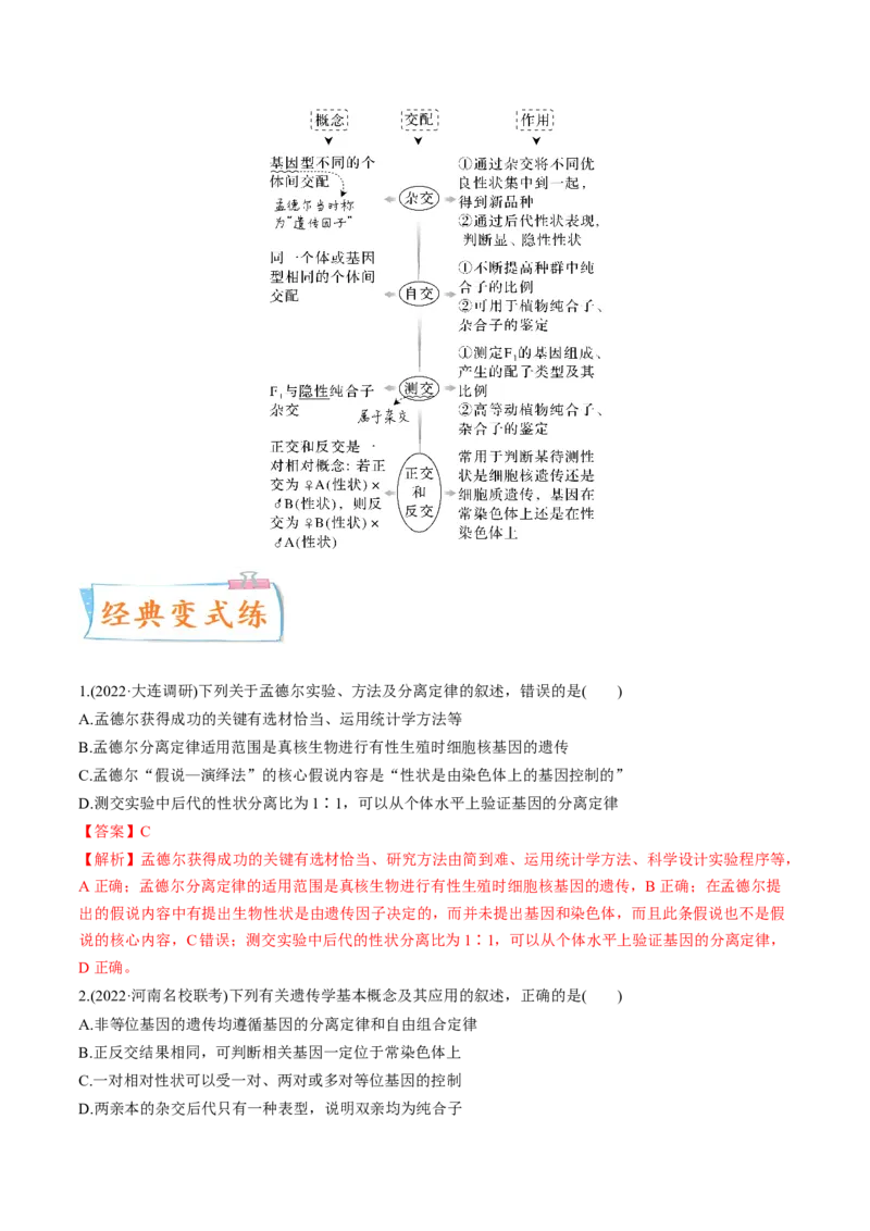 考向09基因的分离定律-备战2023年高考生物一轮复习考点微专题（全国通用）（解析版）(1)_通用版（老高考）复习资料_2023年复习资料_一轮复习