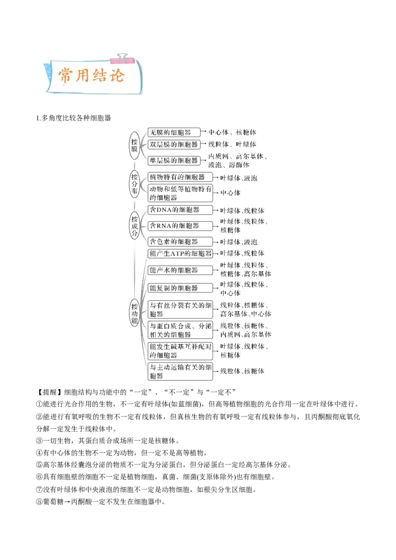 考向02细胞的基本结构-备战2023年高考生物一轮复习考点微专题（全国通用）（原卷版）_通用版（老高考）复习资料_2023年复习资料_一轮复习