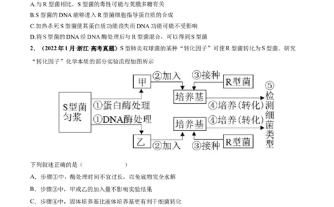 考向12基因的本质-备战2023年高考生物一轮复习考点微专题（全国通用）（原卷版）_通用版（老高考）复习资料_2023年复习资料_一轮复习