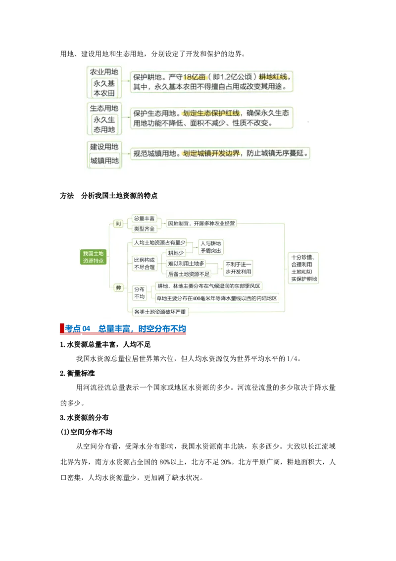 专题16中国的自然资源（word）2025-2026学年初中地理人教版2024一轮复习学案知识点+习题（原卷版)(1)_7地理中考复习_2026年中考复习（更新中）_2026中考地理一轮考点复习学案+配套课件_习题
