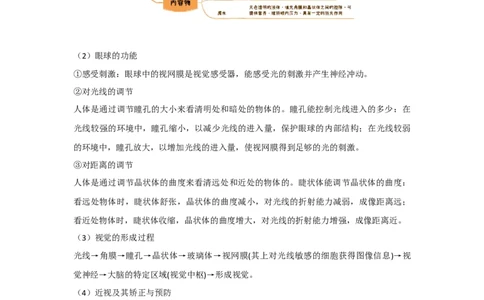 专题11人体生命活动的调节与人类活动对生物圈的影响-备战2023年中考生物核心考点梳理与必背_6生物中考复习_2023年中考复习资料_专项复习_备战2023年中考生物核心考点梳理与必背