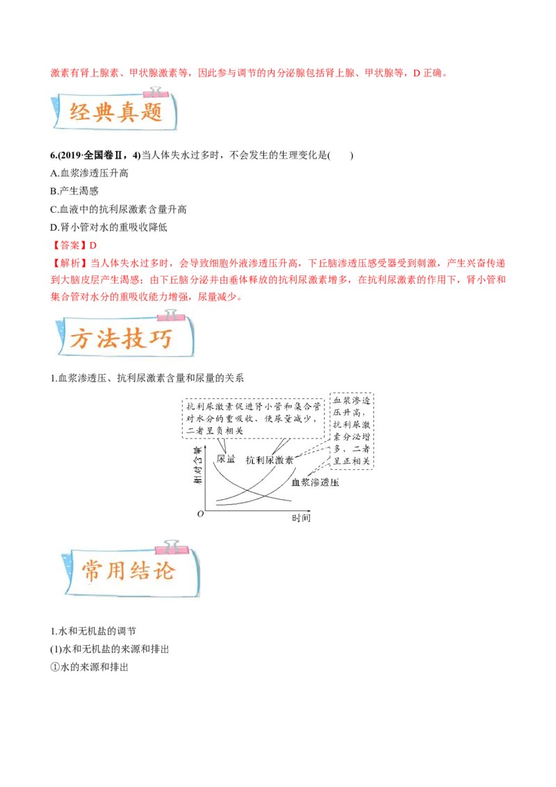 考向16人体内环境稳态及实例-备战2023年高考生物一轮复习考点微专题（全国通用）（解析版）_通用版（老高考）复习资料_2023年复习资料_一轮复习