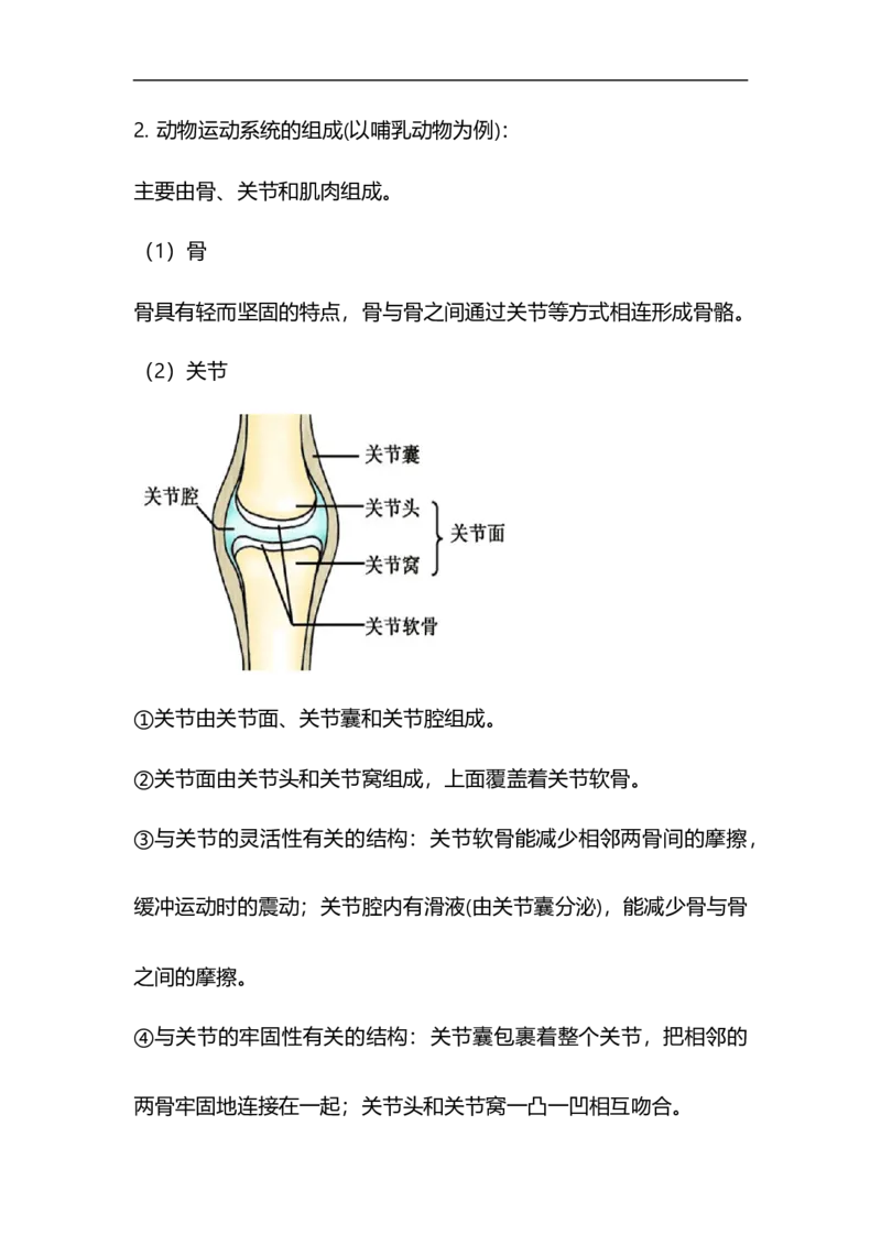 专题13动物的运动和行为-备战2023年中考生物核心考点梳理与必背_6生物中考复习_2023年中考复习资料_专项复习_备战2023年中考生物核心考点梳理与必背