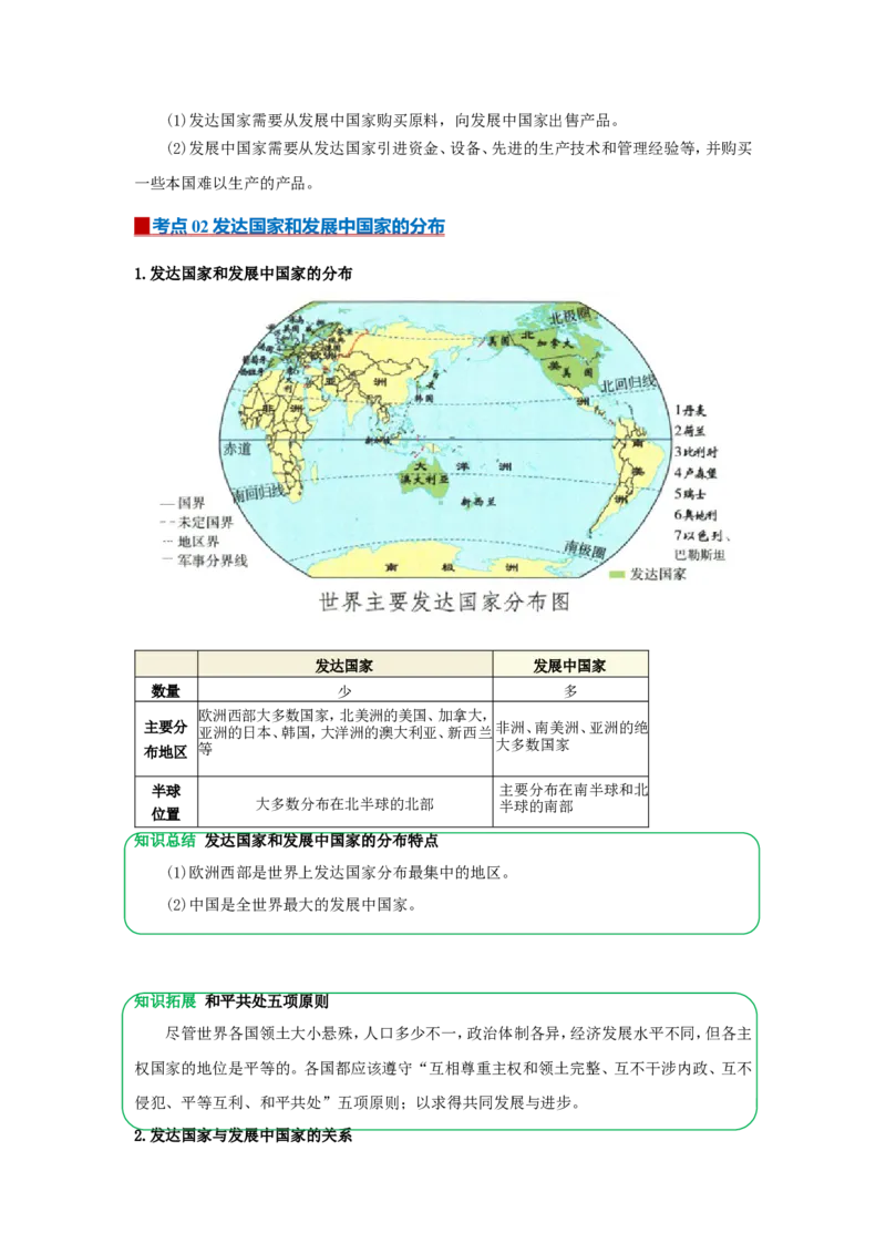 专题08发展与合作（word）2025-2026学年初中地理人教版2024一轮复习学案知识点+习题（原卷版）_7地理中考复习_2026年中考复习（更新中）_2026中考地理一轮考点复习学案+配套课件_习题