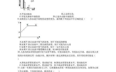专题14、15人体内的物质运输（原卷版）_6生物中考复习_2024年中考复习资料_一轮复习资料_完精准复习课件精讲ppt+习题精练备战2024年中考生物一轮复习全考点通关_配套练习
