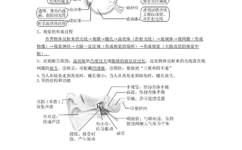 专题11人体生命活动的调节（知识帮）-备战2023年中考生物一轮复习考点帮（全国通用）_6生物中考复习_2023年中考复习资料_一轮复习