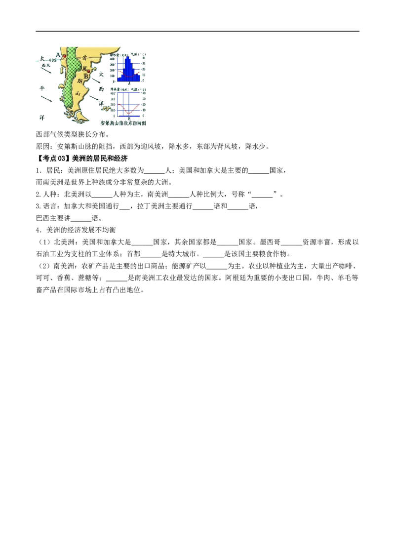 专题08非洲与美洲（背记帮）-备战2024年中考地理一轮复习考点帮（全国通用）（挖空版）_7地理中考复习_2024年中考复习资料_一轮复习资料_配套背记资料（挖空版）