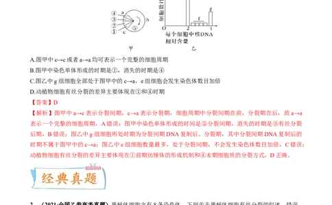 考向07细胞的生命历程-备战2023年高考生物一轮复习考点微专题（全国通用）（解析版）(1)_通用版（老高考）复习资料_2023年复习资料_一轮复习