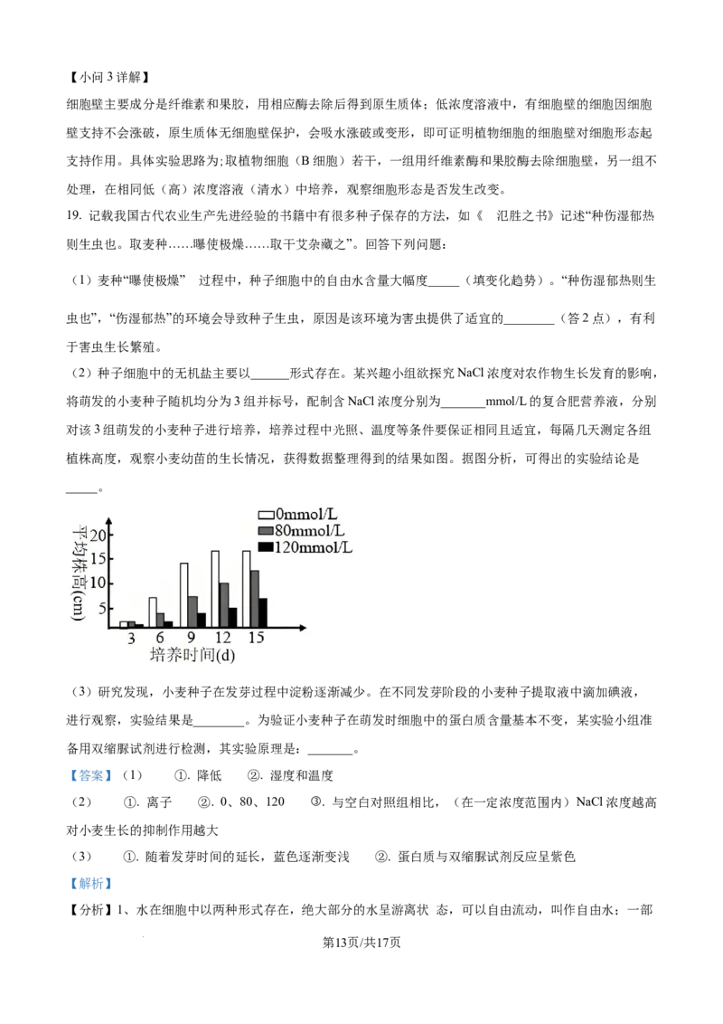 精品解析：河南省TOP二十校205&mdash;2026学年高一上学期10月联考生物试题（解析版）_2025年10月高一试卷_251025河南省TOP二十名校2025-2026学年高一上学期10月调研考试（全）