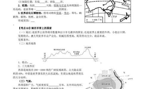 专题14法国和澳大利亚（背记帮）-备战2024年中考地理一轮复习考点帮（全国通用）（挖空版）_7地理中考复习_2024年中考复习资料_一轮复习资料_配套背记资料（挖空版）