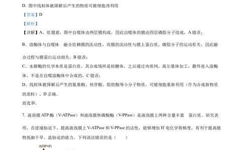 精品解析：辽宁省抚顺市六校协作体2025-2026学年高一上学期期末联考生物试卷（解析版）_2026年01月高一试卷_260117辽宁省抚顺市六校协作体2025-2026学年高一上学期期末联考（全）