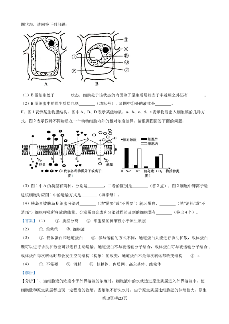 精品解析：辽宁省抚顺市六校协作体2025-2026学年高一上学期期末联考生物试卷（解析版）_2026年01月高一试卷_260117辽宁省抚顺市六校协作体2025-2026学年高一上学期期末联考（全）