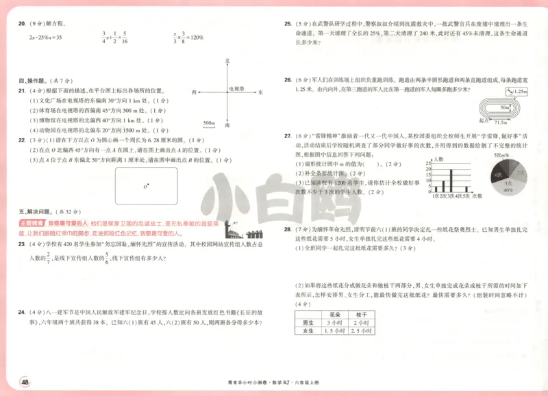 25秋《周末小测卷》6年级上册数学人教版试卷_2026春季学期_周末预测小卷_2026《一本&bull;周末小测卷》（1-6年级下）（数学）（人教版）_赠送：2026小白鸥周末小测卷数学1-6年级上册