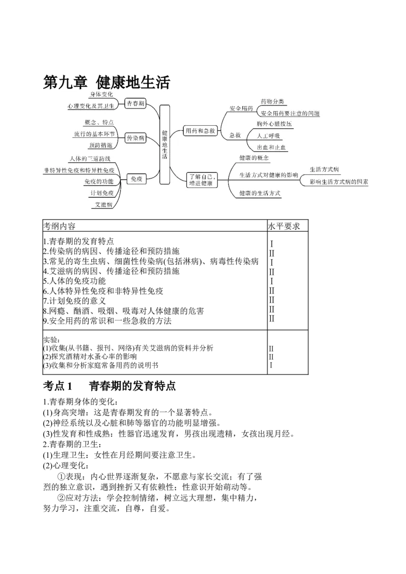 中考生物知识点总结_6生物中考复习_2023年中考复习资料_专项复习