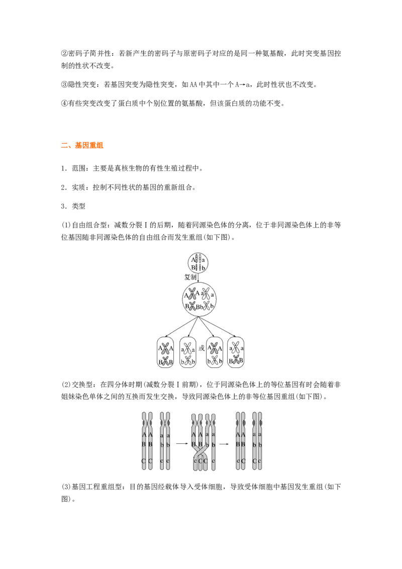 考点21基因突变和基因重组（解析版）_通用版（老高考）复习资料_2023年复习资料_一轮复习_2023年高考生物一轮复习讲练测（全国通用）