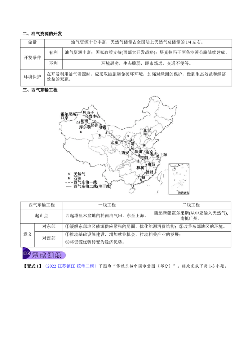 专题18西北地区-2023年中考地理总复习真题探究与变式训练（全国通用）（解析版）_7地理中考复习_2023年中考复习资料_专项复习_2023年中考地理总复习真题探究与变式训练（全国通用）