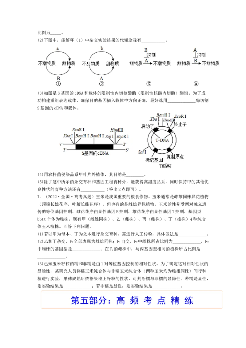 考点16基因的自由组合定律（核心考点讲与练）-2023年高考生物一轮复习讲练测（全国通用）（原卷版）_通用版（老高考）复习资料_2023年复习资料_一轮复习
