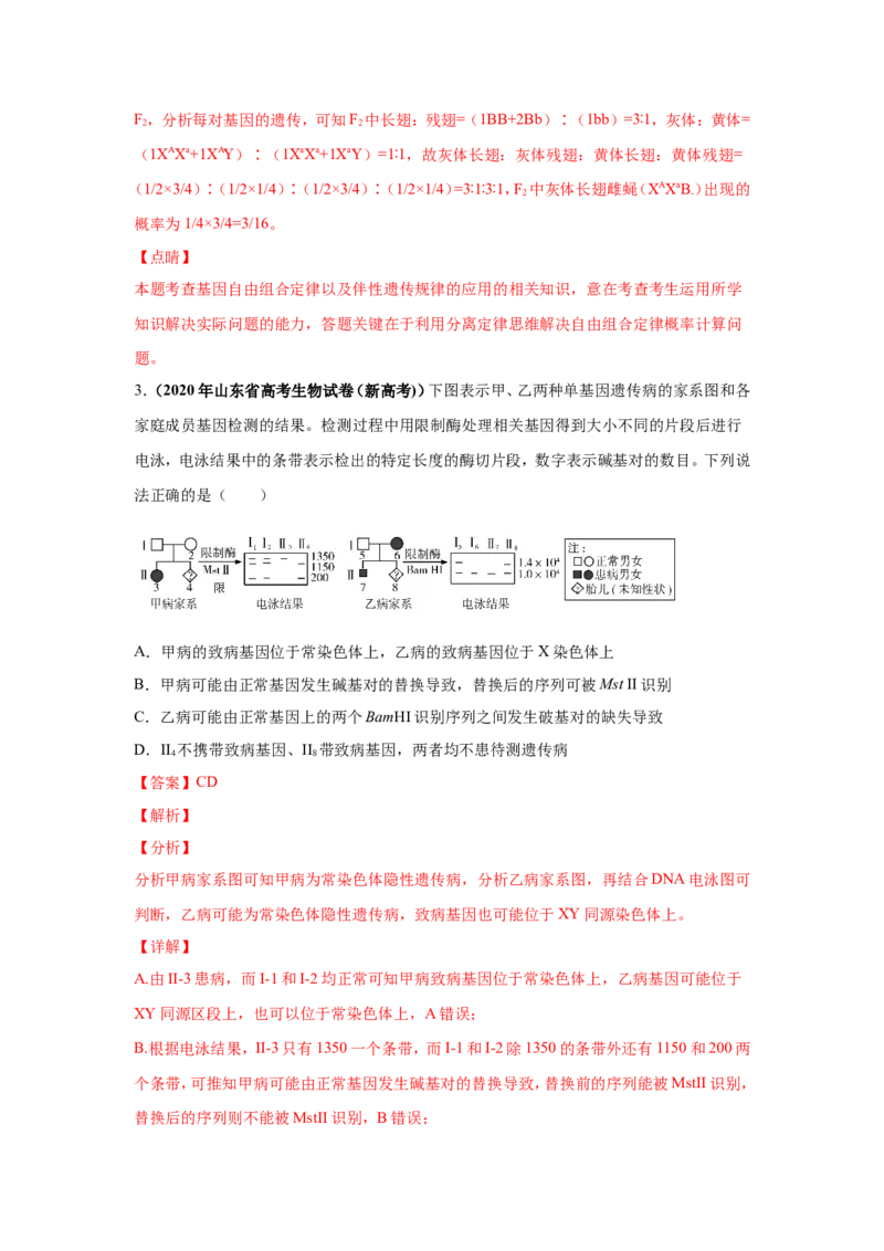 考点精讲9遗传的分子基础（作业）_新高考复习资料_2022年新高考复习资料_2022届一轮复习讲练结合7.13更新_系列二_考点精讲9遗传的分子基础
