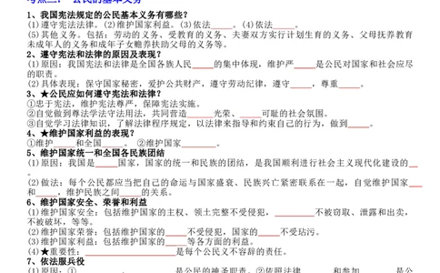 专题14：理解权利义务（背诵清单+跟踪训练）（学生版）_9道法中考复习_2023年中考复习资料_一轮复习_2023年中考道德与法治一轮大单元复习过过过（部编版）