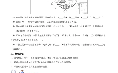 专题21中国的农业-备战2024年中考地理识图速记手册与变式演练（全国通用）（原卷版）_7地理中考复习_2024年中考复习资料_专项复习资料