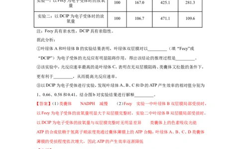 考点精讲6光合作用与能量转化（作业）_新高考复习资料_2022年新高考复习资料_2022届一轮复习讲练结合7.13更新_系列二_考点精讲6光合作用与能量转化