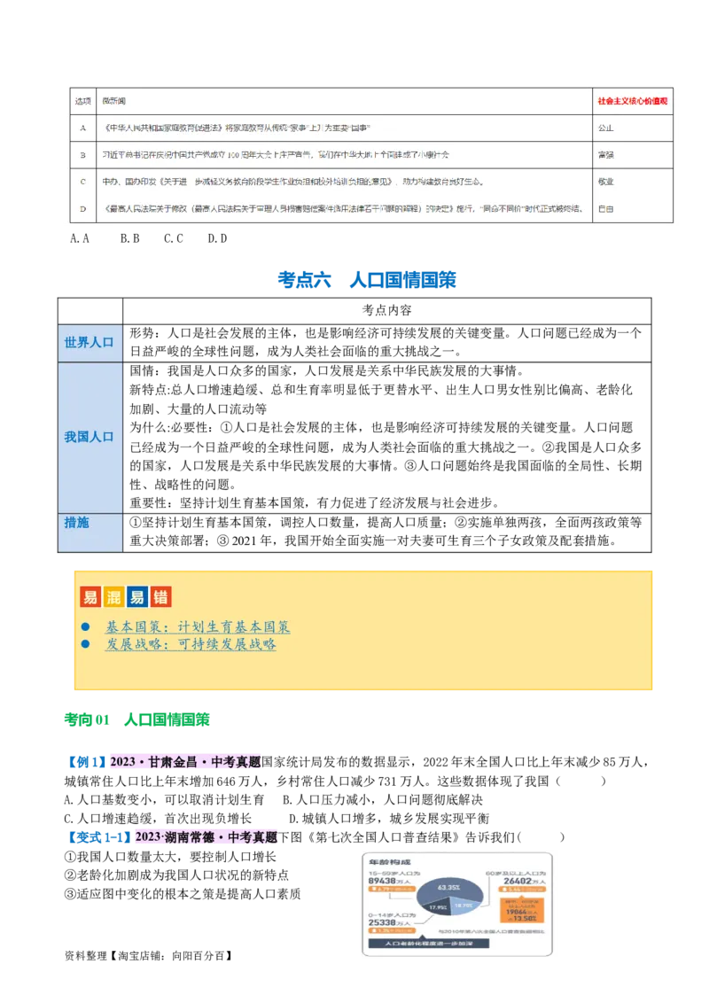 专题03文明与家园（讲义）（原卷版）_9道法中考复习_2024年中考复习资料_一轮复习资料_完2024年中考道德与法治一轮复习讲练测（全国通用）_配套讲义（原卷版+解析版）