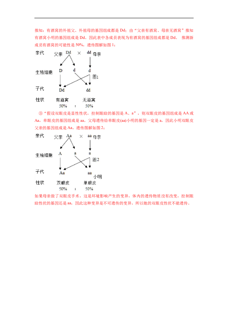 专题20生物的遗传与变异-2022年中考生物一轮复习抓重点考典型（人教版）（解析版）_6生物中考复习_2023年中考复习资料_一轮复习_2022年中考生物一轮复习抓重点考典型（人教版）