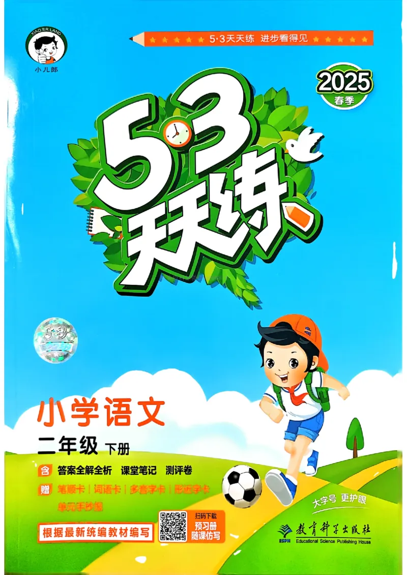 53天天练人教语文2下_26春53小学系列合集_1-6年级语文下册人教版《53天天练》