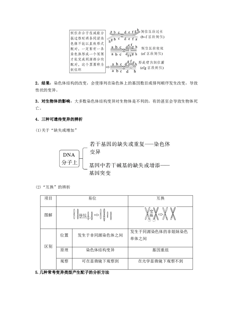 考点22染色体变异（原卷版）_通用版（老高考）复习资料_2023年复习资料_一轮复习_2023年高考生物一轮复习讲练测（全国通用）