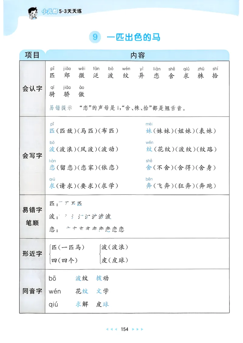 一年级语文下册人教版26春《53天天练》课堂笔记_2026春季学期_26春53天天练_26春53天天练语文1-6下完整版全套_二年级语文下册人教版26春《53天天练》