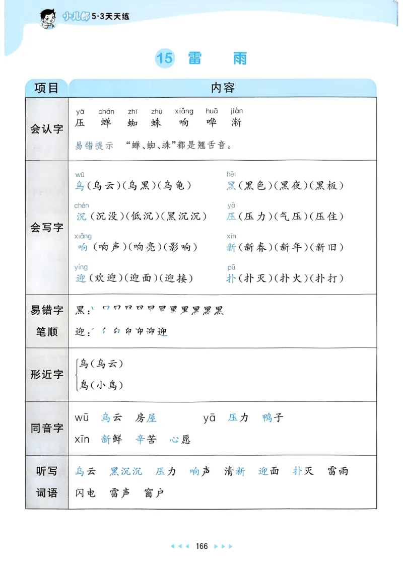 一年级语文下册人教版26春《53天天练》课堂笔记_2026春季学期_26春53天天练_26春53天天练语文1-6下完整版全套_二年级语文下册人教版26春《53天天练》