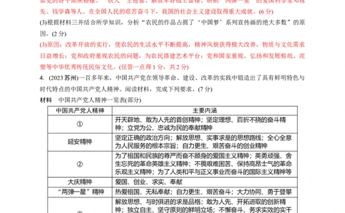 专题二党的百年光辉历程2024中考历史二轮复习热点专题精练（解析版）_8历史中考复习_2024年中考复习资料_二轮复习_备战2024中考历史二轮复习热点专题精讲课件+精练习题