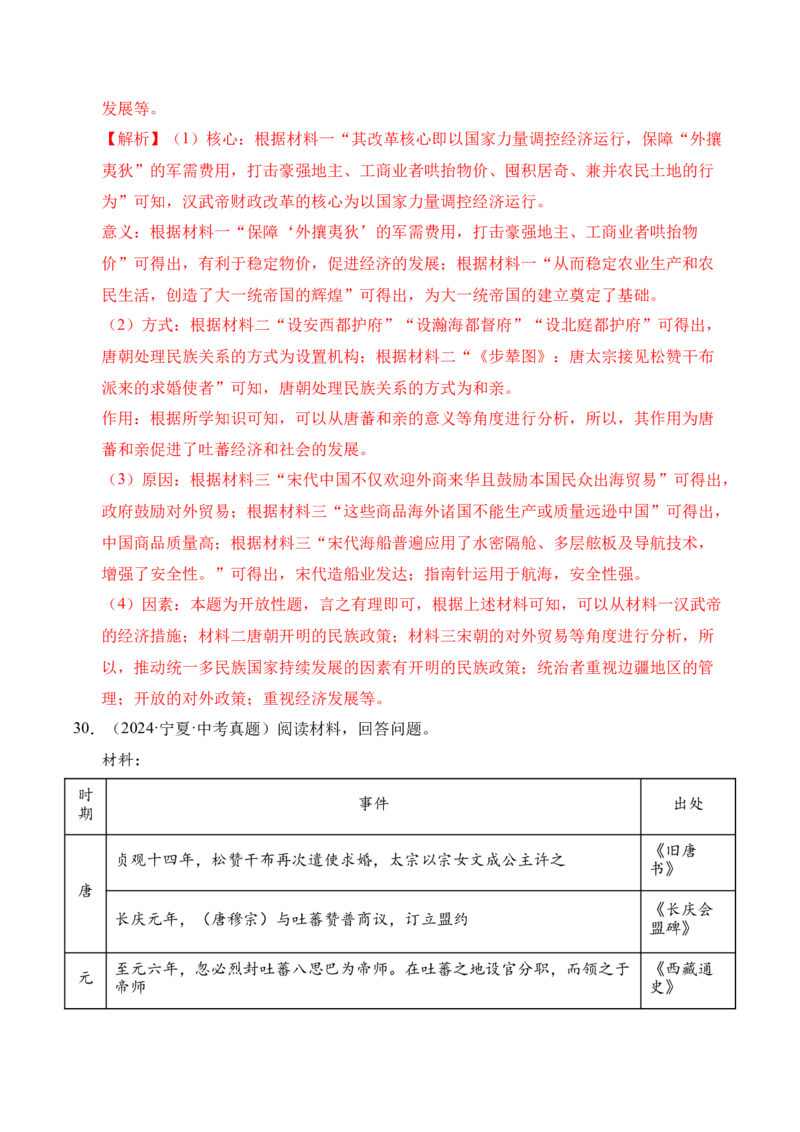 专题33中国古代史&middot;综合题（全国通用）（解析版）_8历史中考复习_2026年中考复习（更新中）_好题汇编三年（2023-2025）中考历史真题分类汇编（全国通用）
