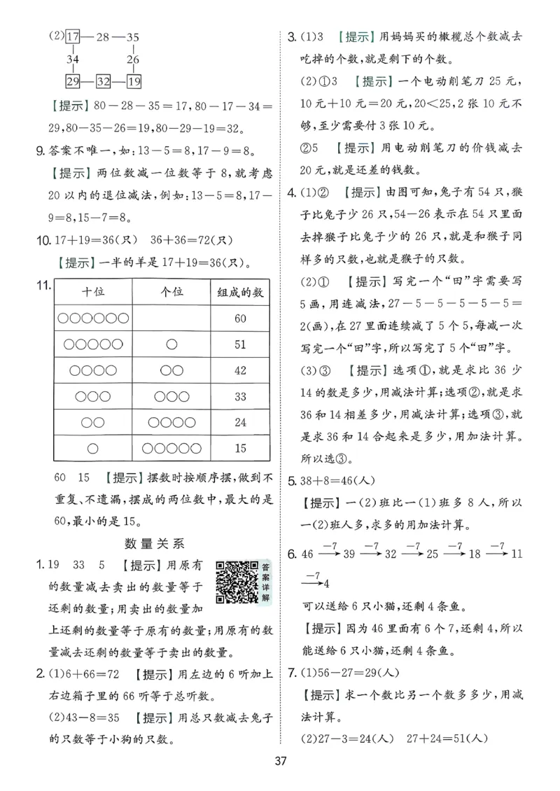 一下人教数学答案解析_2026春季学期_26春人教数学《实验班提优训练》1-6下_26春《实验班提优训练》人教数学1下