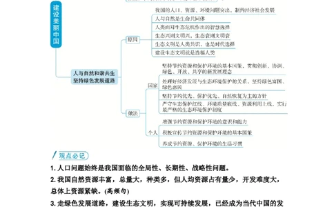 中考道德与法治复习九年级上册第三单元文明与家园第六课建设美丽中国教案_9道法中考复习_2026年中考复习（更新中）_2026年道德与法治中考一轮复习知识梳理+主题突破教案