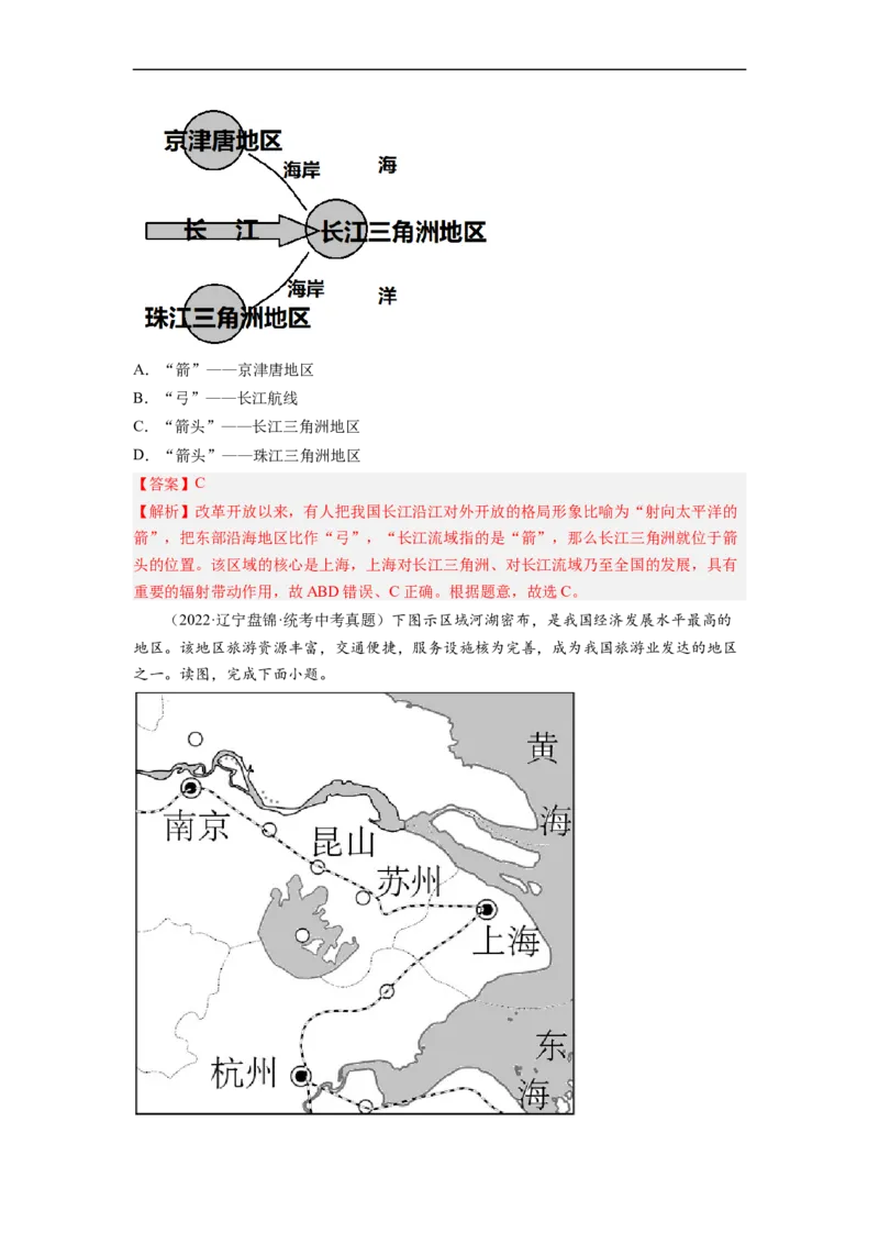 专题24认识区域-东北平原、黄土高原、长江三角洲（讲义）（解析版）-2023年中考地理一轮复习讲练测_7地理中考复习_2023年中考复习资料_一轮复习_2023年中考地理一轮复习讲练测