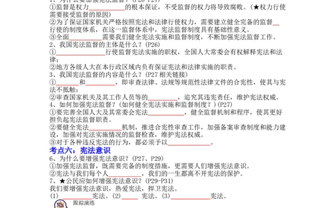 专题13：坚持宪法至上（背诵清单+跟踪训练）（学生版）_9道法中考复习_2023年中考复习资料_一轮复习_2023年中考道德与法治一轮大单元复习过过过（部编版）