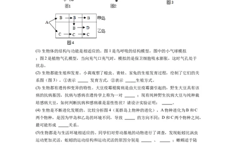 专题20动物的主要类群（原卷版）_6生物中考复习_2024年中考复习资料_一轮复习资料_完精准复习课件精讲ppt+习题精练备战2024年中考生物一轮复习全考点通关_配套练习
