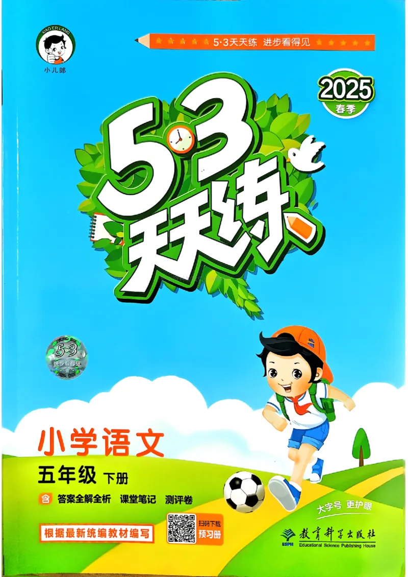 53天天练人教语文5下_26春53小学系列合集_1-6年级语文下册人教版《53天天练》