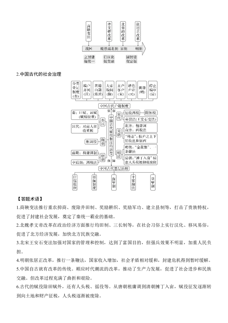 专题二　政治智慧&mdash;&mdash;中国古代的社会治理无答案_8历史中考复习_2026年中考复习（更新中）_高频考点2026年高考历史二轮专题复习学案