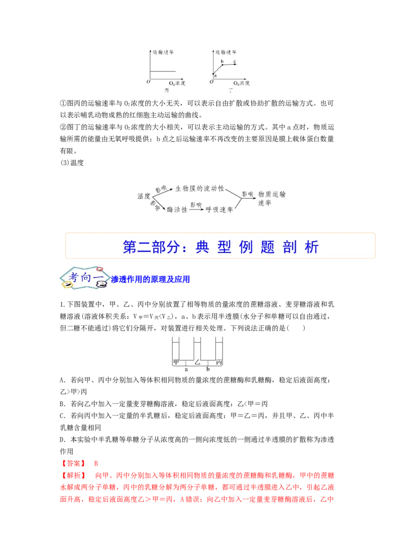 考点09细胞内物质的输入和输出（解析版）_通用版（老高考）复习资料_2023年复习资料_一轮复习_2023年高考生物一轮复习讲练测（全国通用）
