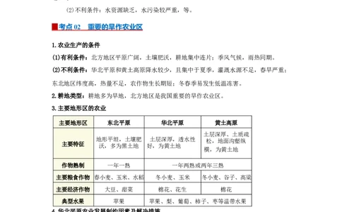 专题20北方地区（word）2025-2026学年初中地理人教版2024一轮复习学案知识点+习题（原卷版）_7地理中考复习_2026年中考复习（更新中）_2026中考地理一轮考点复习学案+配套课件_习题