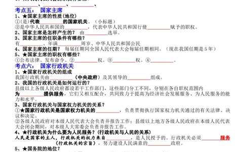 专题15：人民当家作主（背诵清单+跟踪训练）（学生版）_9道法中考复习_2023年中考复习资料_一轮复习_2023年中考道德与法治一轮大单元复习过过过（部编版）