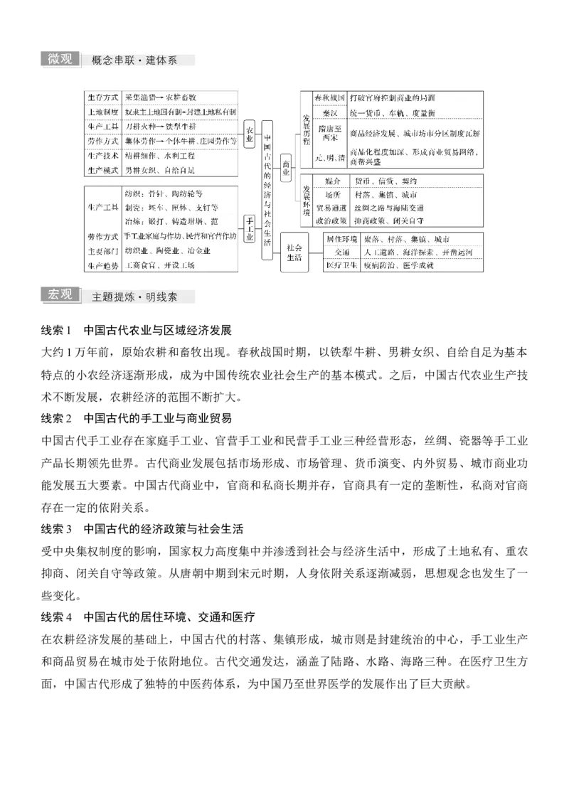 专题三　经世济民&mdash;&mdash;中国古代的经济与社会生活_8历史中考复习_2026年中考复习（更新中）_高频考点2026年高考历史二轮专题复习学案