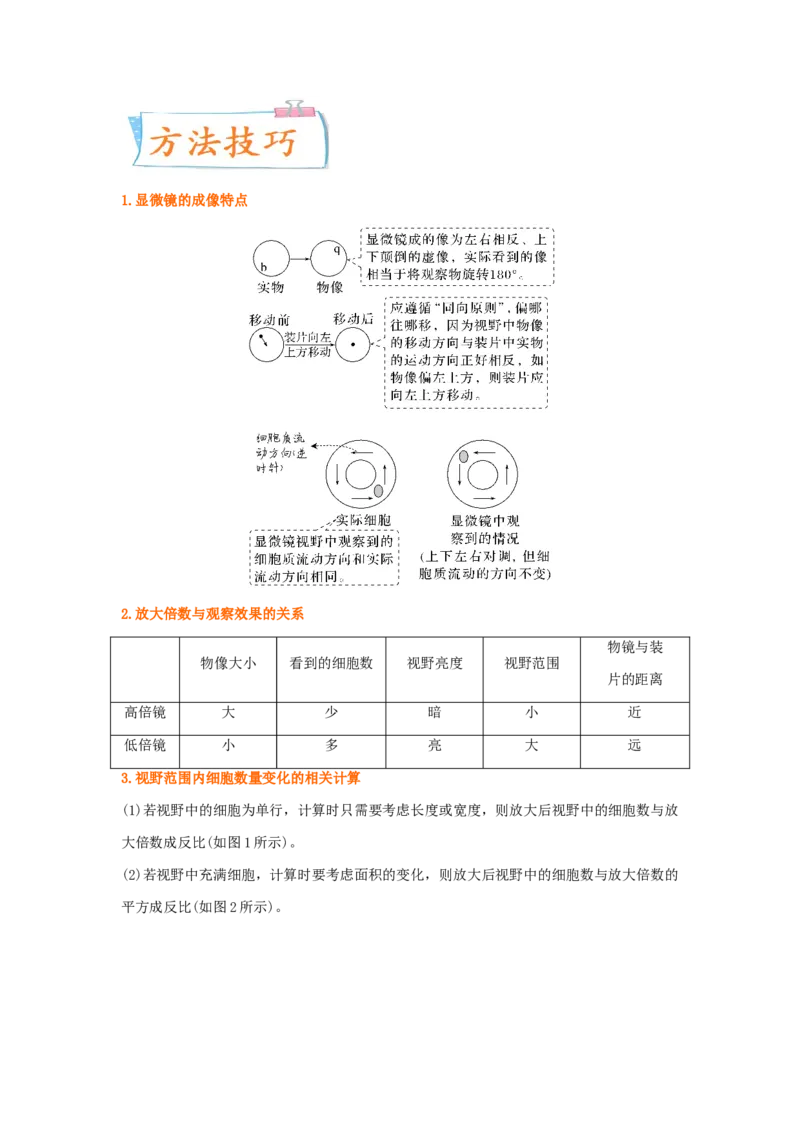 考点03使用高倍显微镜观察细胞（解析版）_通用版（老高考）复习资料_2023年复习资料_一轮复习_2023年高考生物一轮复习讲练测（全国通用）