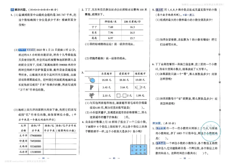 4下数学SJ学霸提优大试卷_26春《学霸提优大试卷》语数英人教苏教版北师版_学霸提优大试卷数学苏教26年下册