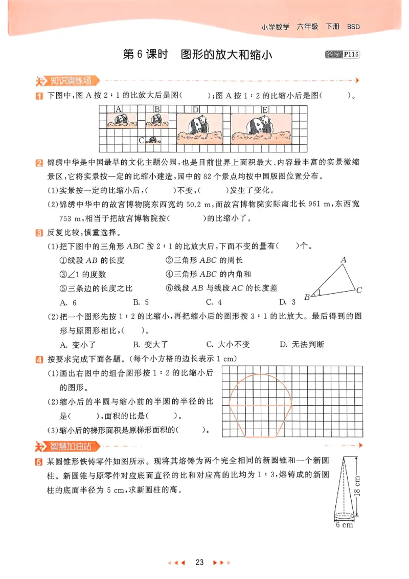 53天天练北师数学6下_26春53小学系列合集_1-6年级数学下册北师大版《53天天练》_25春53天天练北师数学6下